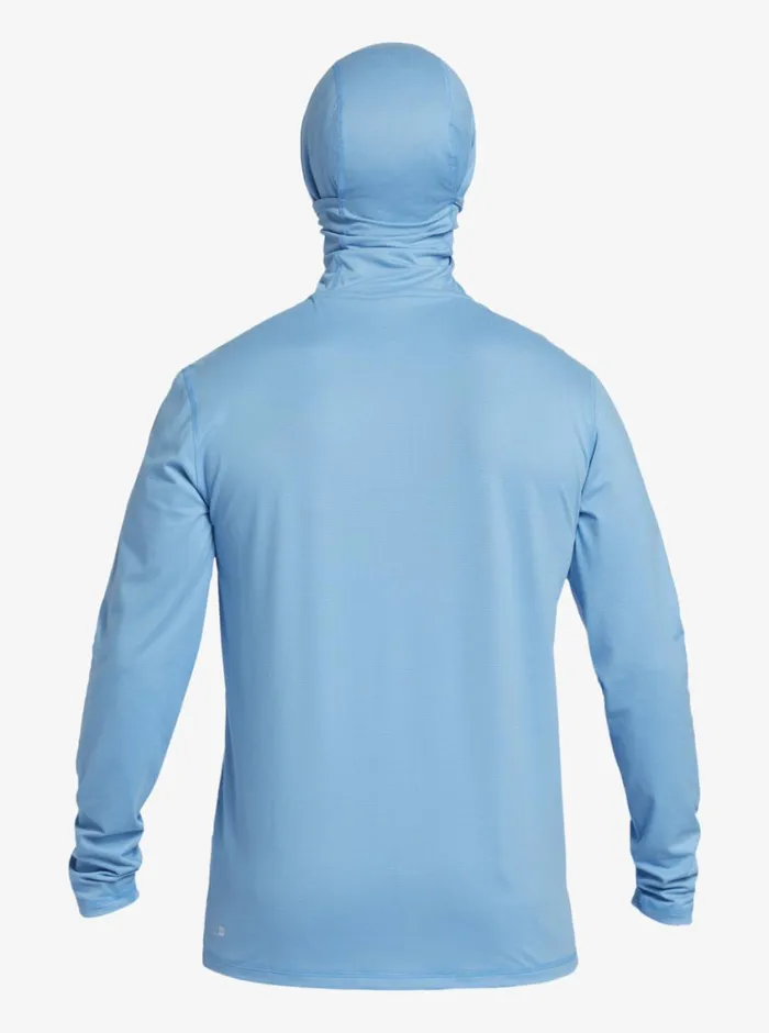 Quiksilver Heritage UPF 50 Long Sleeve Surf Tee Azure Blue Mens Rashguards Quiksilver Heritage UPF 50 Long Sleeve Surf Tee Azure Blue Mens Rashguards