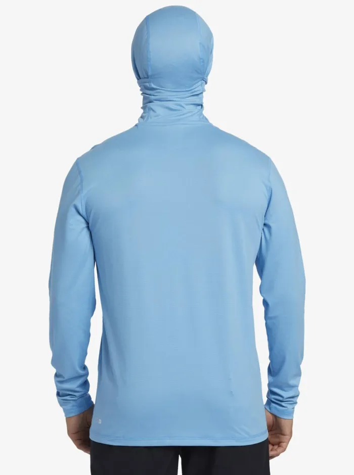 Quiksilver Heritage UPF 50 Long Sleeve Surf Tee Azure Blue Mens Rashguards Quiksilver Heritage UPF 50 Long Sleeve Surf Tee Azure Blue Mens Rashguards
