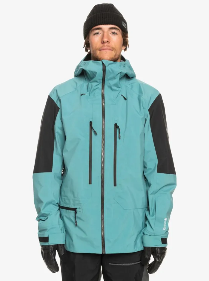 Quiksilver Highline Pro Travis Rice 3L GORETEX Technical Snow Jacket Brittany Blue Mens Snow Jackets Quiksilver Highline Pro Travis Rice 3L GORETEX Technical Snow Jacket Brittany Blue Mens Snow Jackets