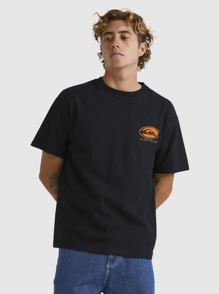 Quiksilver Honeycomb Short Sleeve TShirt Black Mens Tees Quiksilver Honeycomb Short Sleeve TShirt Black Mens Tees
