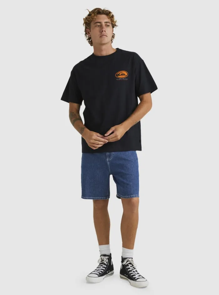 Quiksilver Honeycomb Short Sleeve TShirt Black Mens Tees Quiksilver Honeycomb Short Sleeve TShirt Black Mens Tees