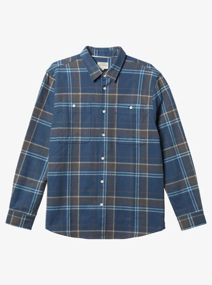 Quiksilver Lower Ridge Flannel Long Sleeve Top Ensign Blue Lower Ridge MensWaterman Shirts and Polos Quiksilver Lower Ridge Flannel Long Sleeve Top Ensign Blue Lower Ridge MensWaterman Shirts and Polos