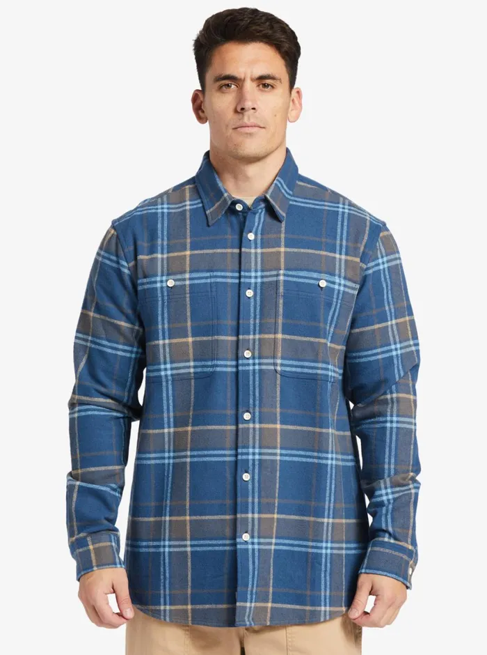 Quiksilver Lower Ridge Flannel Long Sleeve Top Ensign Blue Lower Ridge MensWaterman Shirts and Polos Quiksilver Lower Ridge Flannel Long Sleeve Top Ensign Blue Lower Ridge MensWaterman Shirts and Polos