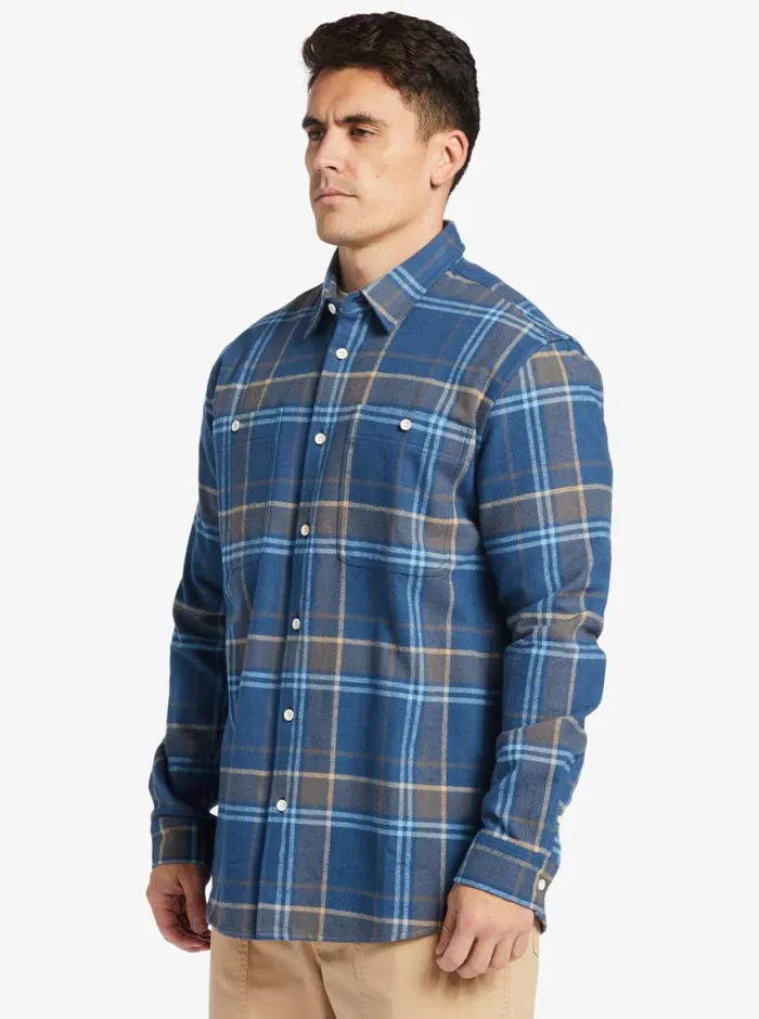 Quiksilver Lower Ridge Flannel Long Sleeve Top Ensign Blue Lower Ridge MensWaterman Shirts and Polos Quiksilver Lower Ridge Flannel Long Sleeve Top Ensign Blue Lower Ridge MensWaterman Shirts and Polos
