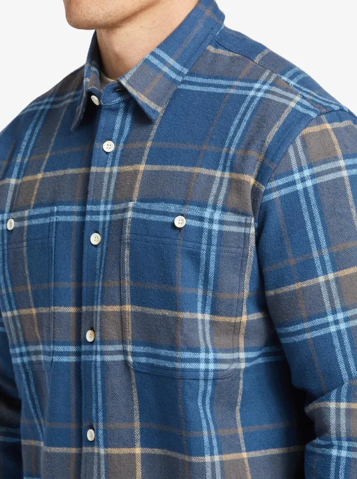 Quiksilver Lower Ridge Flannel Long Sleeve Top Ensign Blue Lower Ridge MensWaterman Shirts and Polos Quiksilver Lower Ridge Flannel Long Sleeve Top Ensign Blue Lower Ridge MensWaterman Shirts and Polos