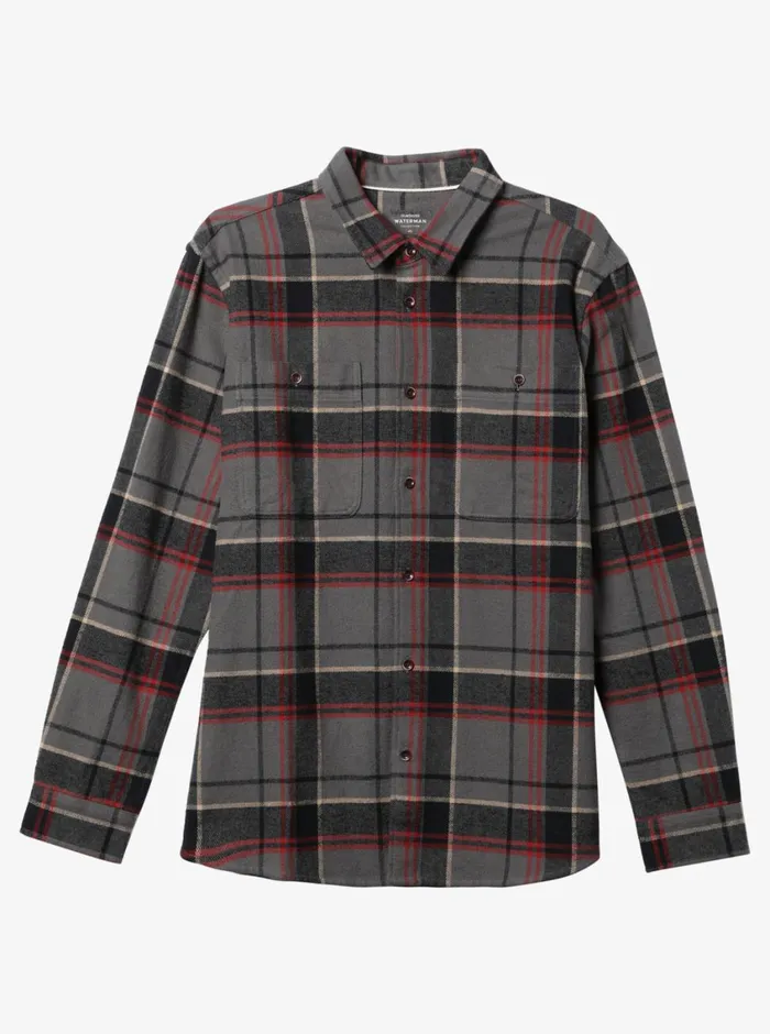 Quiksilver Lower Ridge Flannel Long Sleeve Top Granite Grey Lower Ridge MensWaterman Shirts and Polos Quiksilver Lower Ridge Flannel Long Sleeve Top Granite Grey Lower Ridge MensWaterman Shirts and Polos