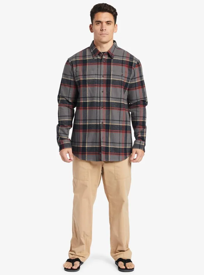 Quiksilver Lower Ridge Flannel Long Sleeve Top Granite Grey Lower Ridge MensWaterman Shirts and Polos Quiksilver Lower Ridge Flannel Long Sleeve Top Granite Grey Lower Ridge MensWaterman Shirts and Polos