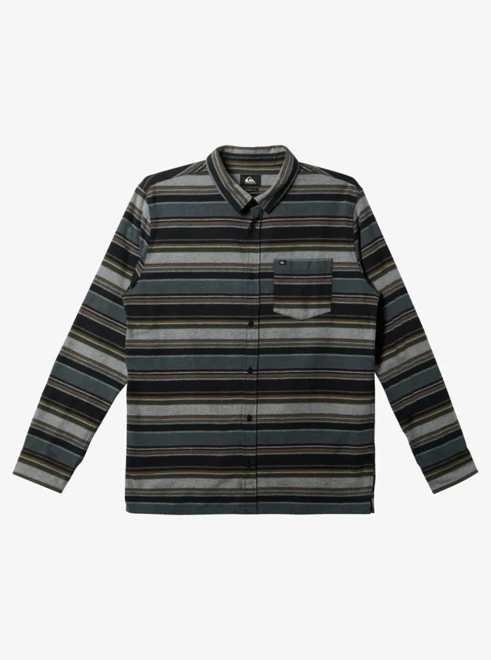 Quiksilver Lyne Long Sleeve Top Black Lyne Flannel Mens Shirts and Polos