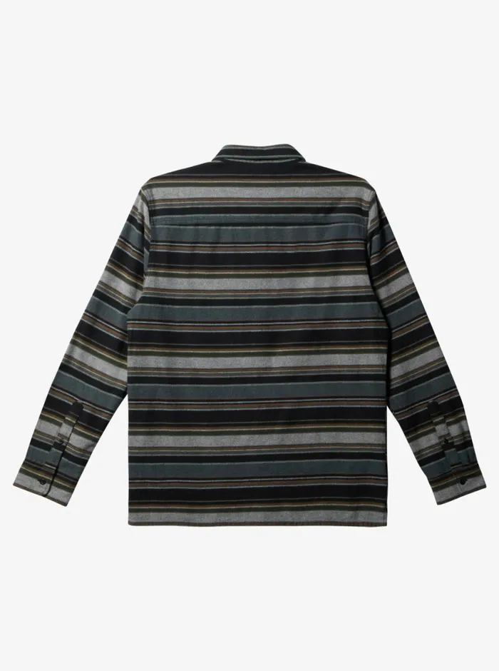 Quiksilver Lyne Long Sleeve Top Black Lyne Flannel Mens Shirts and Polos