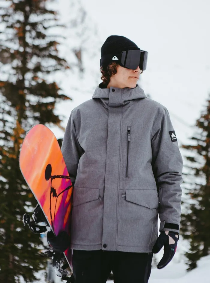 Quiksilver Mission Solid Insulated Grey Snow Jacket Heather Grey Mens Snow Jackets Quiksilver Mission Solid Insulated Grey Snow Jacket Heather Grey Mens Snow Jackets