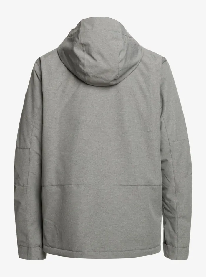 Quiksilver Mission Solid Insulated Grey Snow Jacket Heather Grey Mens Snow Jackets Quiksilver Mission Solid Insulated Grey Snow Jacket Heather Grey Mens Snow Jackets