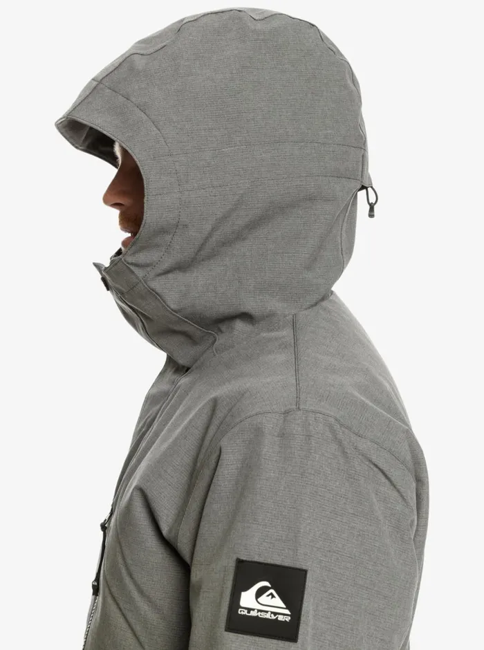 Quiksilver Mission Solid Insulated Grey Snow Jacket Heather Grey Mens Snow Jackets Quiksilver Mission Solid Insulated Grey Snow Jacket Heather Grey Mens Snow Jackets