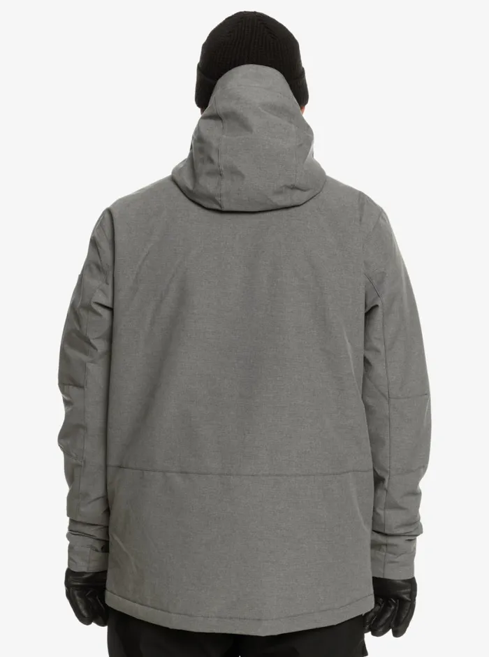 Quiksilver Mission Solid Insulated Grey Snow Jacket Heather Grey Mens Snow Jackets Quiksilver Mission Solid Insulated Grey Snow Jacket Heather Grey Mens Snow Jackets