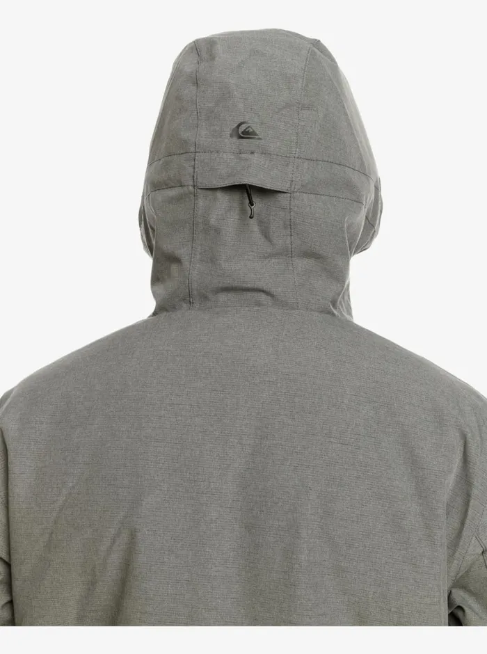 Quiksilver Mission Solid Insulated Grey Snow Jacket Heather Grey Mens Snow Jackets Quiksilver Mission Solid Insulated Grey Snow Jacket Heather Grey Mens Snow Jackets