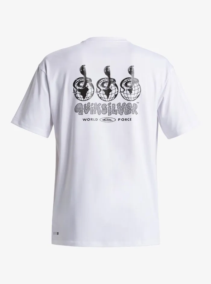 Quiksilver Mix Session UPF 50 Short Sleeve Surf Tee Off White Mens Rashguards Quiksilver Mix Session UPF 50 Short Sleeve Surf Tee Off White Mens Rashguards