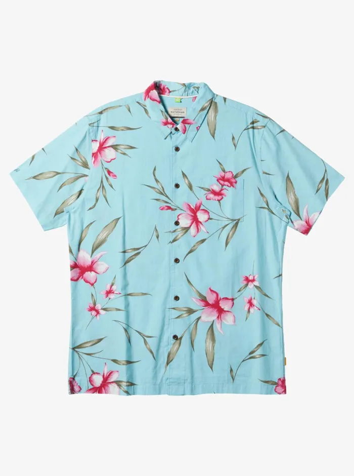 Quiksilver Night Bloomer Woven Shirt Gulf Stream Night Bloomer MensWaterman Shirts and Polos Quiksilver Night Bloomer Woven Shirt Gulf Stream Night Bloomer MensWaterman Shirts and Polos