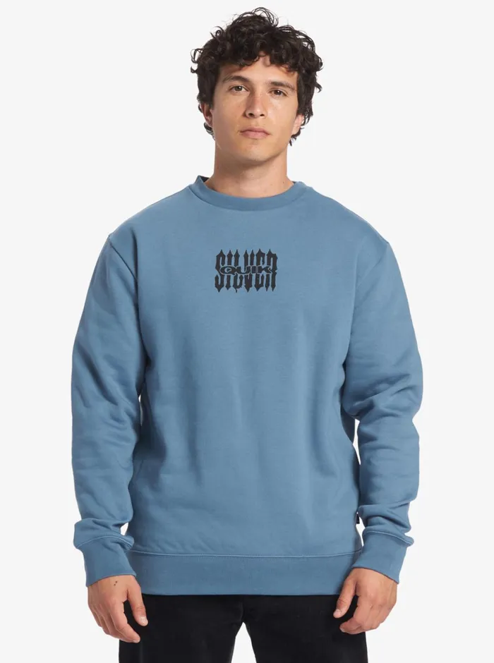 Quiksilver No Control Crew Fleece Crew Neck Sweatshirt Aegean Blue Mens Sweatshirts and Hoodies Quiksilver No Control Crew Fleece Crew Neck Sweatshirt Aegean Blue Mens Sweatshirts and Hoodies