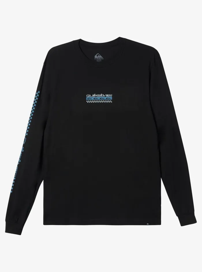 Quiksilver Omni Check Turn Long Sleeve TShirt Black Mens Tees