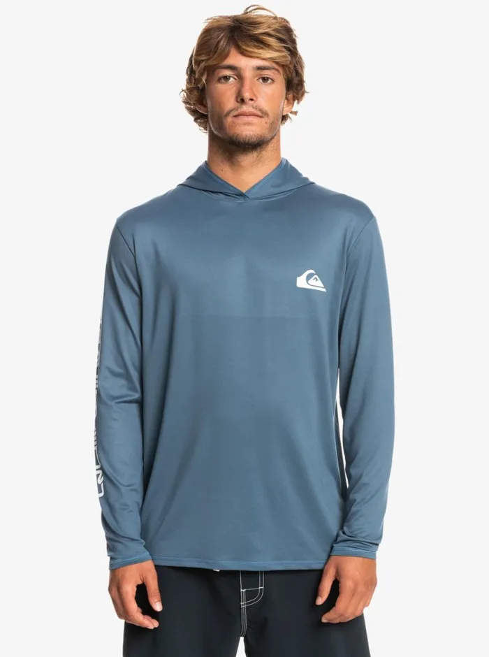 Quiksilver Omni Session UPF 50 Long Sleeve Surf Tee Bering Sea Mens Rashguards Quiksilver Omni Session UPF 50 Long Sleeve Surf Tee Bering Sea Mens Rashguards