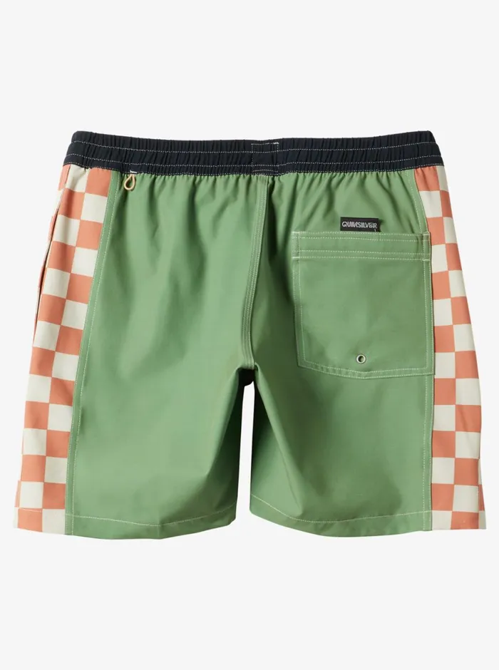 Quiksilver Original Arch 17034 Volleys Dill Mens Elastic Waist Quiksilver Original Arch 17034 Volleys Dill Mens Elastic Waist