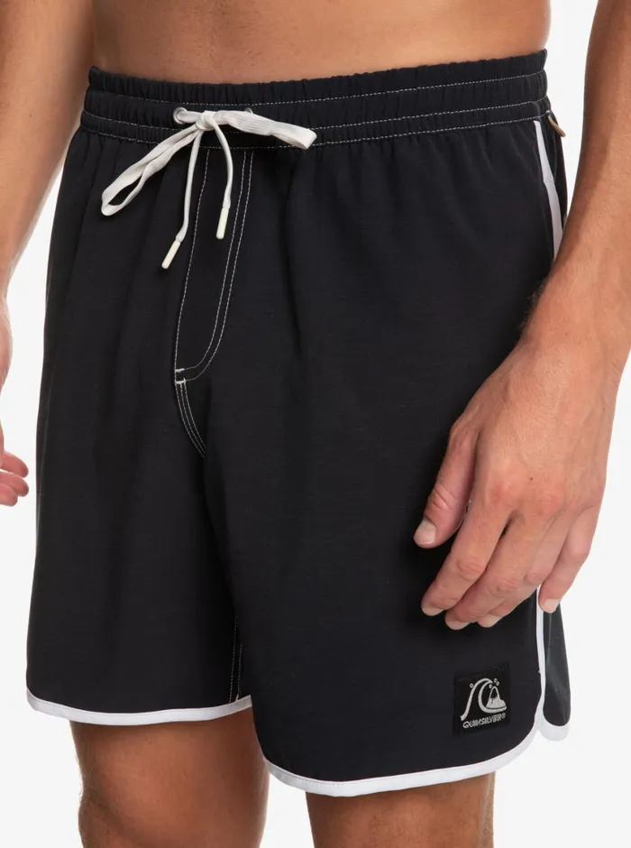Quiksilver Original Scallop 17034 Volleys Black Mens Boardshorts Quiksilver Original Scallop 17034 Volleys Black Mens Boardshorts