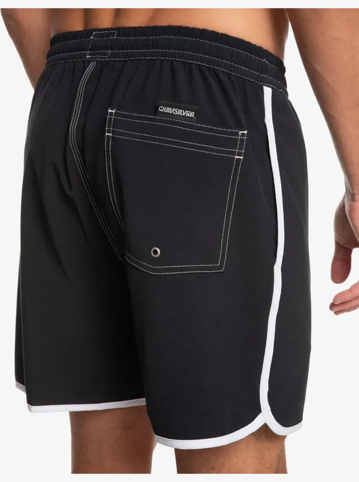 Quiksilver Original Scallop 17034 Volleys Black Mens Boardshorts Quiksilver Original Scallop 17034 Volleys Black Mens Boardshorts