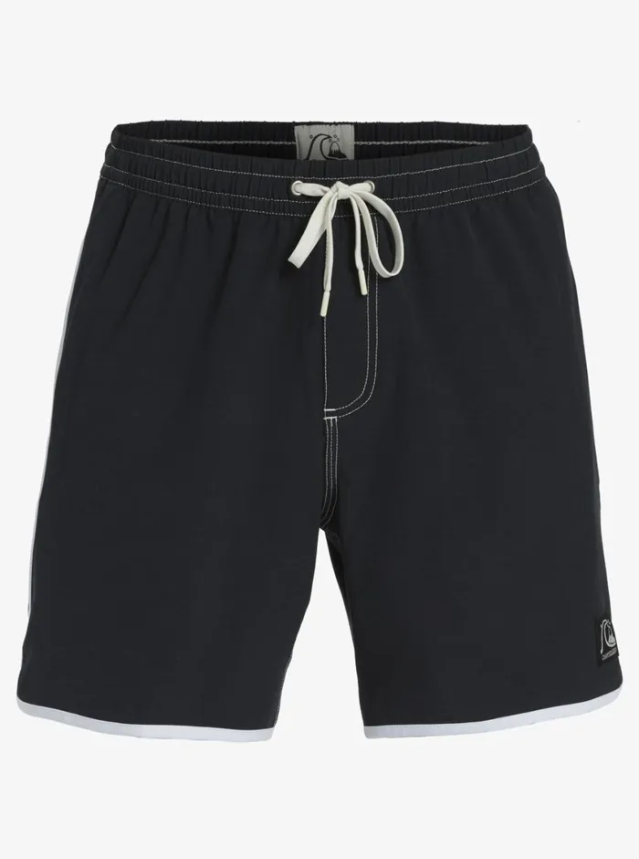Quiksilver Original Scallop 17034 Volleys Black Mens Boardshorts Quiksilver Original Scallop 17034 Volleys Black Mens Boardshorts