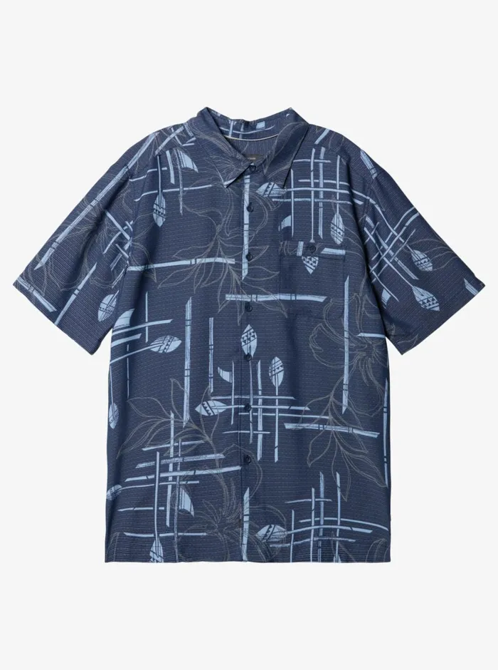 Quiksilver Paddle Out Short Sleeve Shirt Navy Blazer MensWaterman Shirts and Polos Quiksilver Paddle Out Short Sleeve Shirt Navy Blazer MensWaterman Shirts and Polos