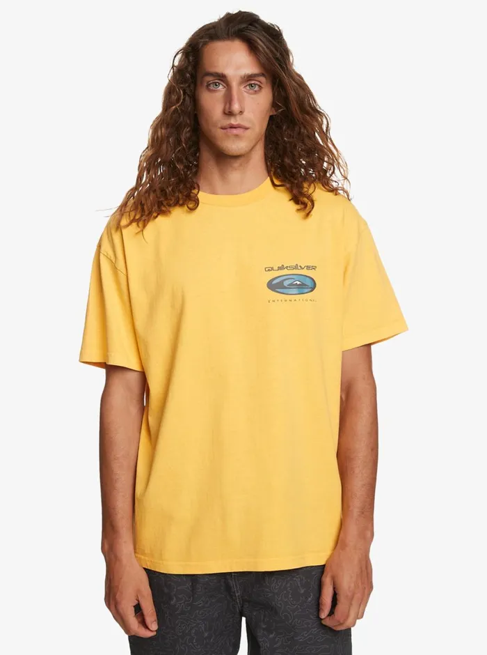 Quiksilver Quik International TShirt Yolk Yellow Mens Tees Quiksilver Quik International TShirt Yolk Yellow Mens Tees