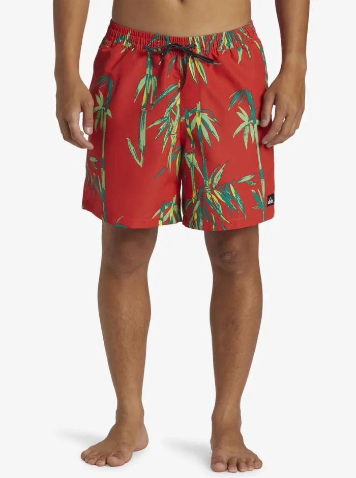 Quiksilver Remade Mix Volley 17034 Elastic Waist Shorts High Risk Red Mens Elastic Waist Quiksilver Remade Mix Volley 17034 Elastic Waist Shorts High Risk Red Mens Elastic Waist