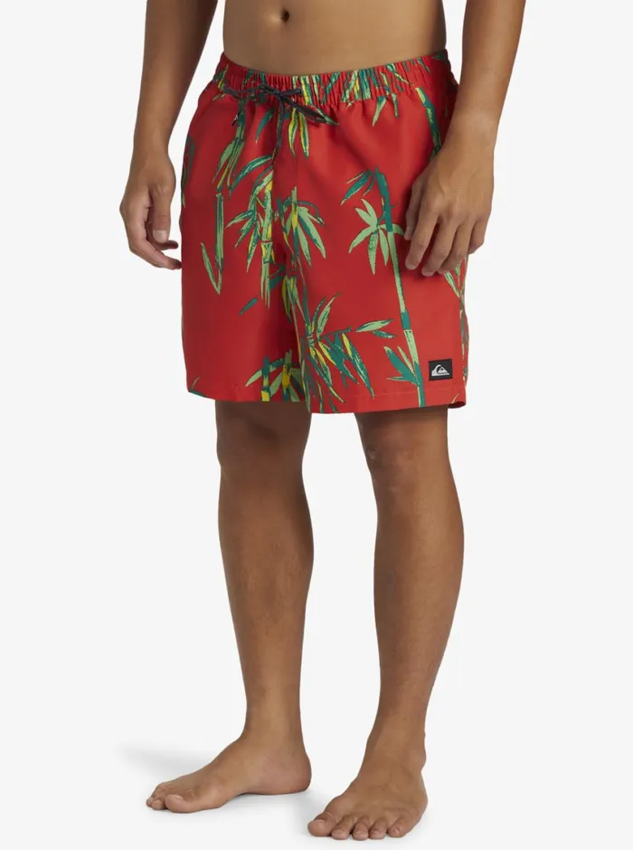 Quiksilver Remade Mix Volley 17034 Elastic Waist Shorts High Risk Red Mens Elastic Waist Quiksilver Remade Mix Volley 17034 Elastic Waist Shorts High Risk Red Mens Elastic Waist