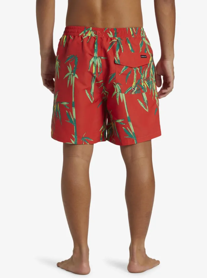 Quiksilver Remade Mix Volley 17034 Elastic Waist Shorts High Risk Red Mens Elastic Waist Quiksilver Remade Mix Volley 17034 Elastic Waist Shorts High Risk Red Mens Elastic Waist