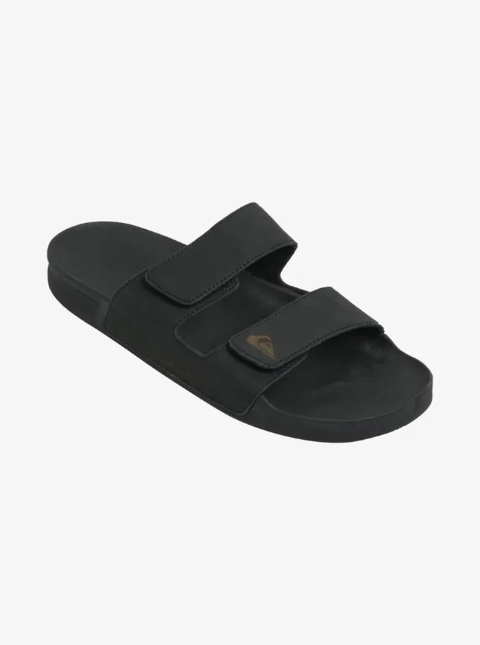 Quiksilver Rivi Leather Double Adjust Sandals Black 1 Mens Sandals