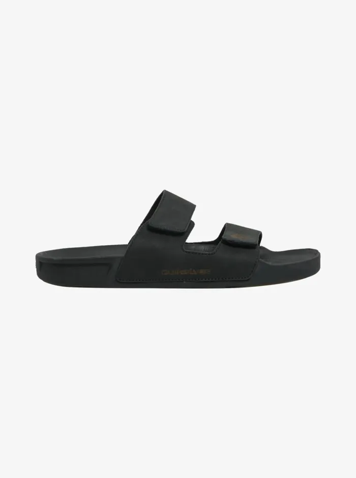 Quiksilver Rivi Leather Double Adjust Sandals Black 1 Mens Sandals