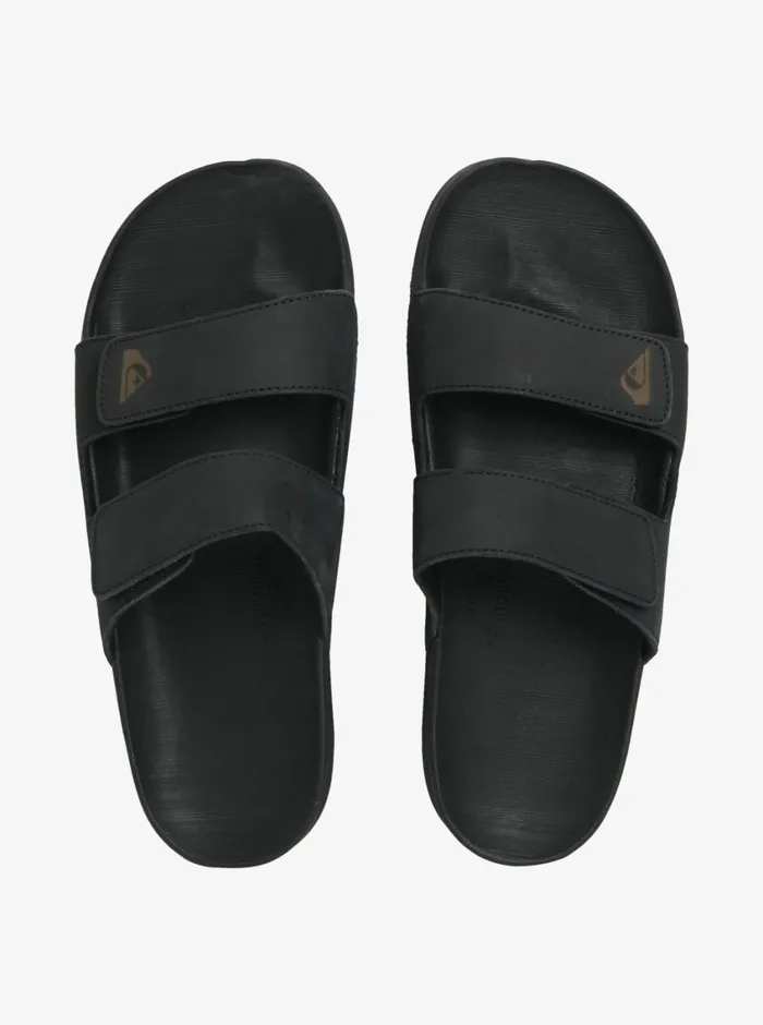 Quiksilver Rivi Leather Double Adjust Sandals Black 1 Mens Sandals
