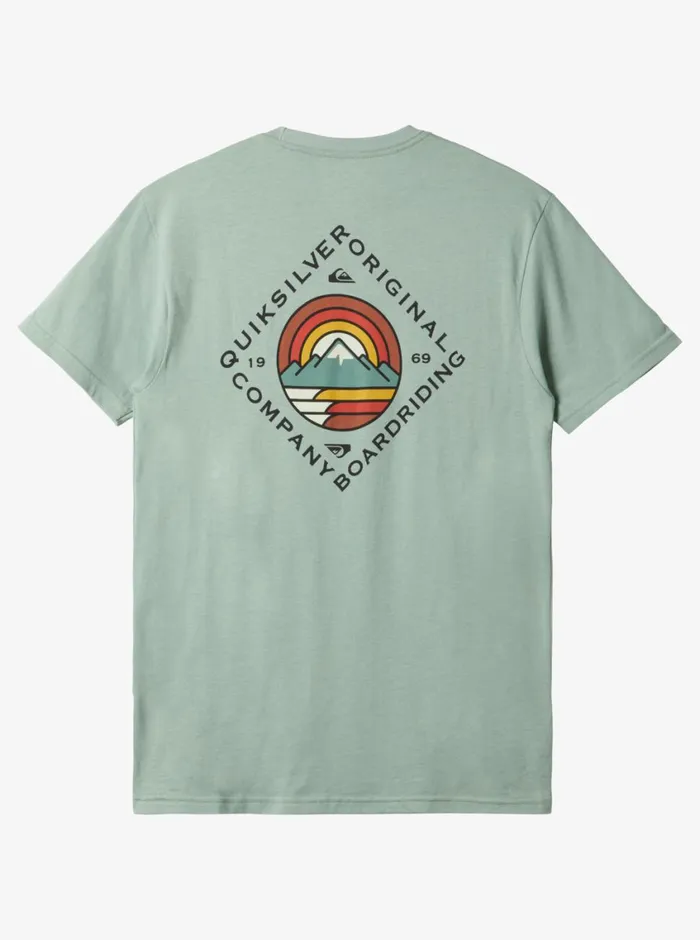 Quiksilver Scenic View TShirt Iceberg Green Mens Tees Quiksilver Scenic View TShirt Iceberg Green Mens Tees