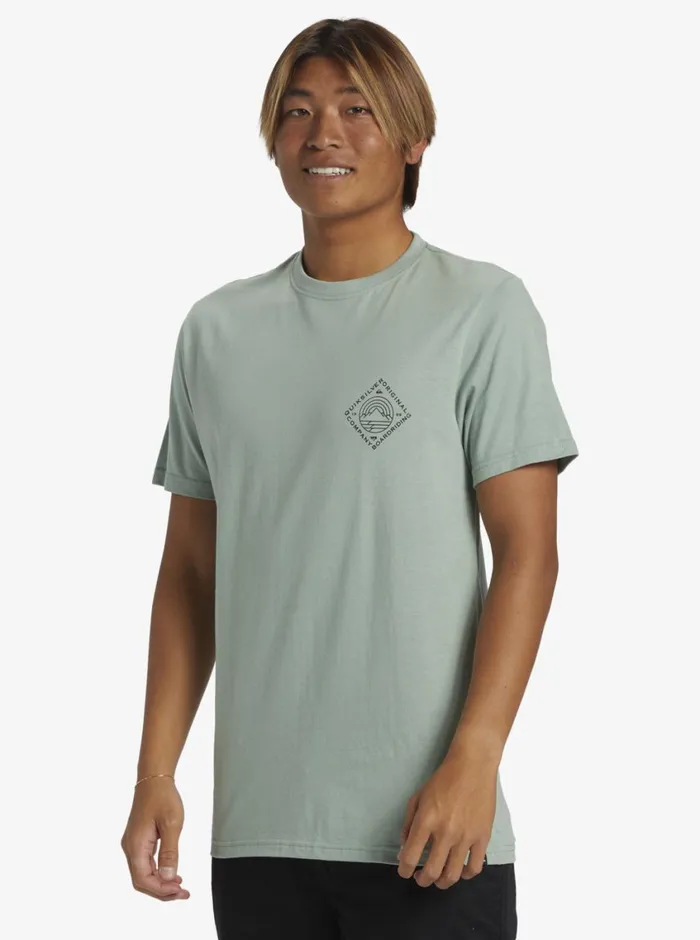 Quiksilver Scenic View TShirt Iceberg Green Mens Tees Quiksilver Scenic View TShirt Iceberg Green Mens Tees