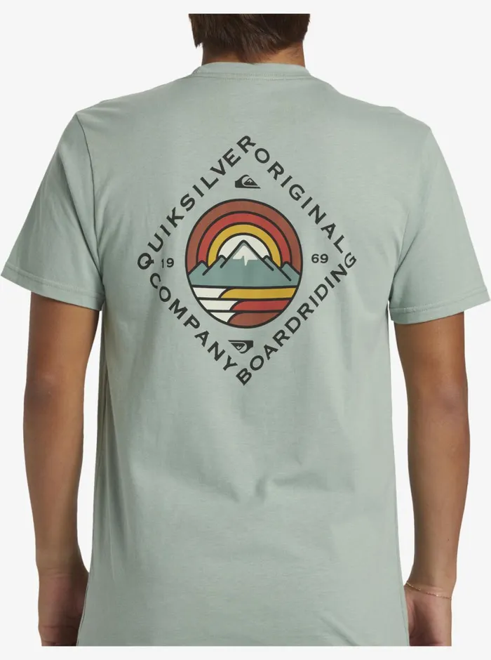Quiksilver Scenic View TShirt Iceberg Green Mens Tees Quiksilver Scenic View TShirt Iceberg Green Mens Tees