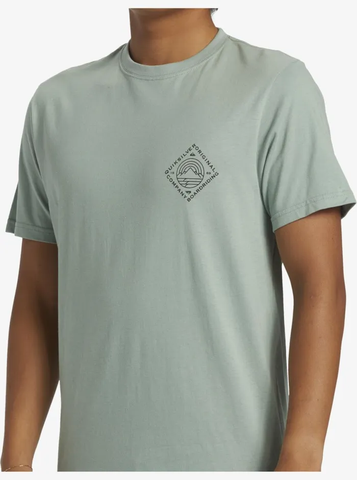 Quiksilver Scenic View TShirt Iceberg Green Mens Tees Quiksilver Scenic View TShirt Iceberg Green Mens Tees