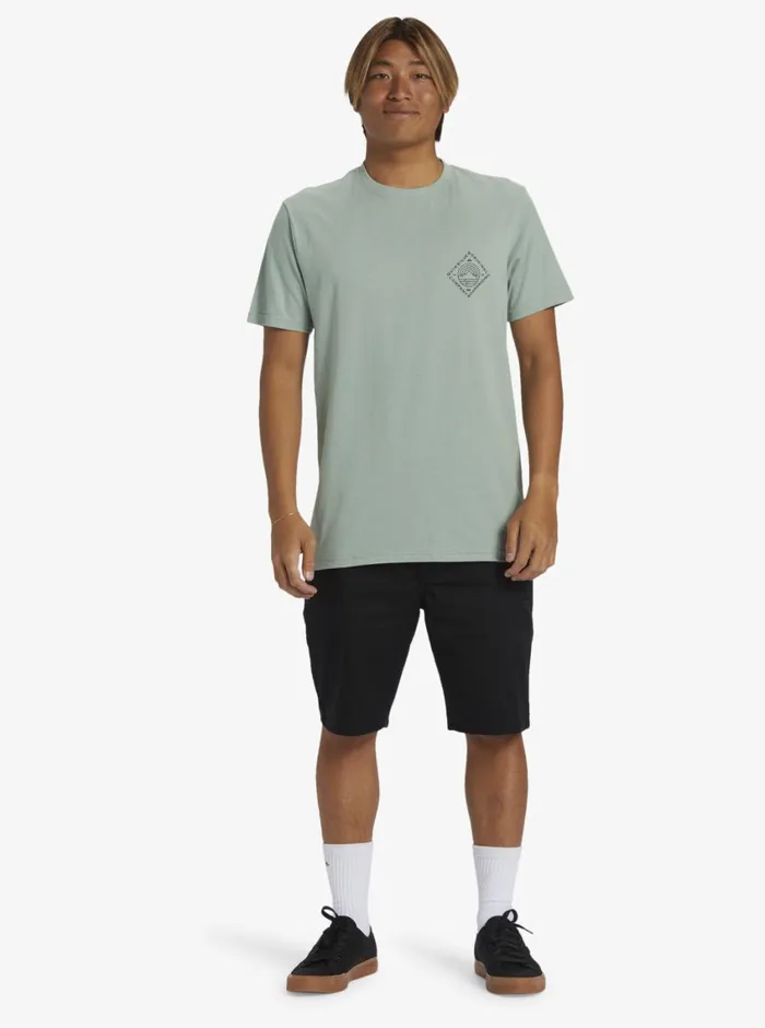 Quiksilver Scenic View TShirt Iceberg Green Mens Tees Quiksilver Scenic View TShirt Iceberg Green Mens Tees