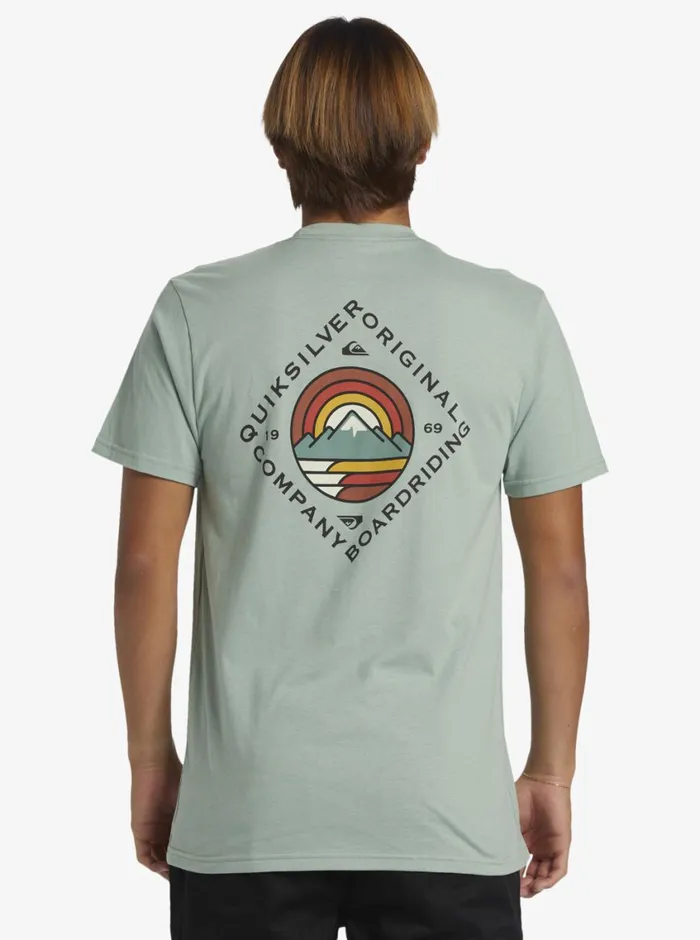 Quiksilver Scenic View TShirt Iceberg Green Mens Tees Quiksilver Scenic View TShirt Iceberg Green Mens Tees