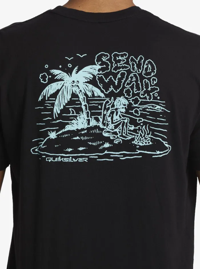 Quiksilver Send Wax TShirt Black Mens Tees