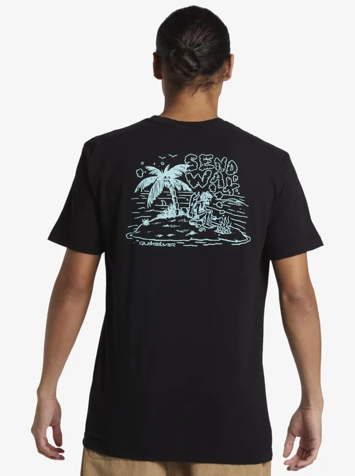 Quiksilver Send Wax TShirt Black Mens Tees