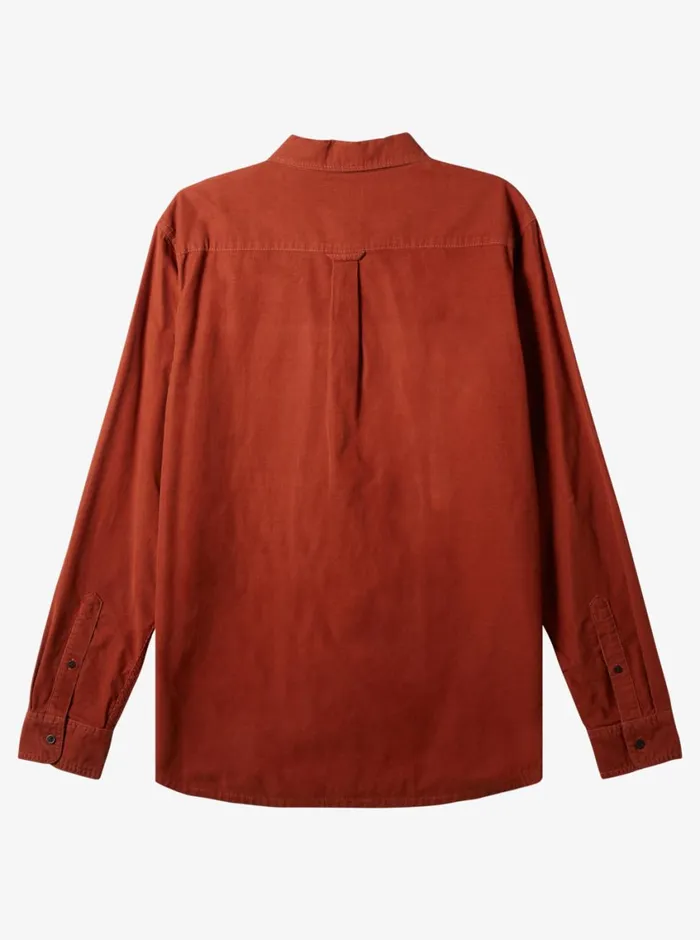 Quiksilver Smoke Trail Long Sleeve Shirt Baked Clay Mens Shirts and Polos Quiksilver Smoke Trail Long Sleeve Shirt Baked Clay Mens Shirts and Polos