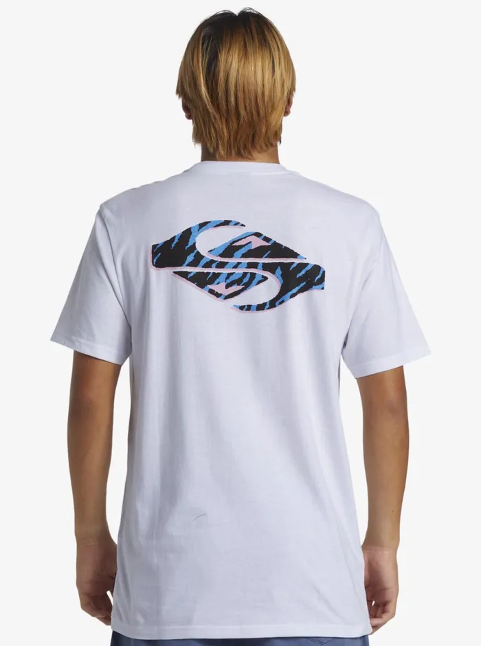 Quiksilver Surf Safari TShirt White Mens Tees Quiksilver Surf Safari TShirt White Mens Tees