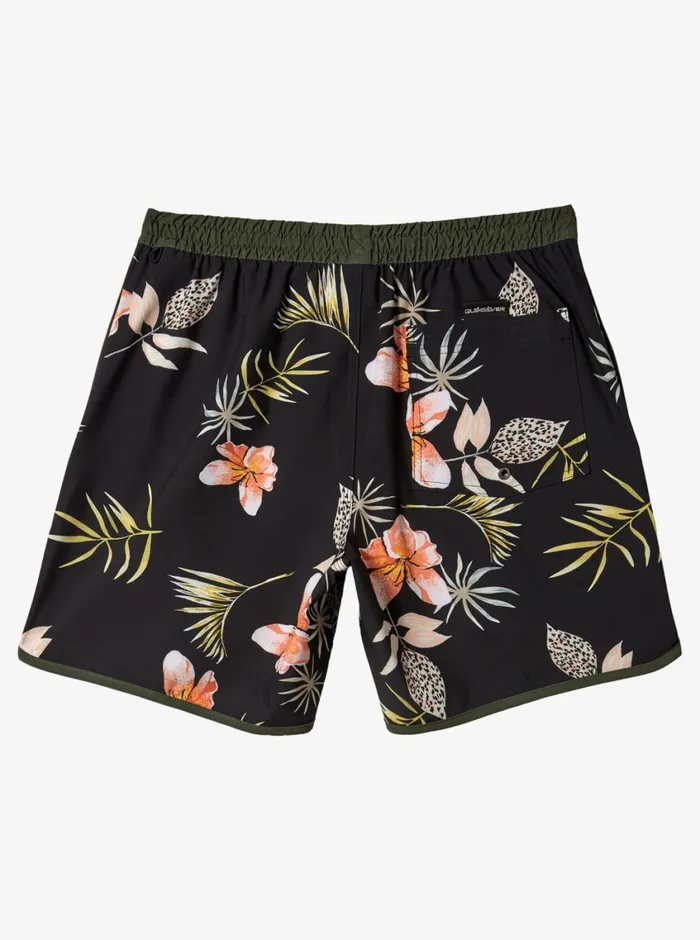 Quiksilver Surfsilk Scallop Volley 17034 Volleys Black Mens Elastic Waist Quiksilver Surfsilk Scallop Volley 17034 Volleys Black Mens Elastic Waist