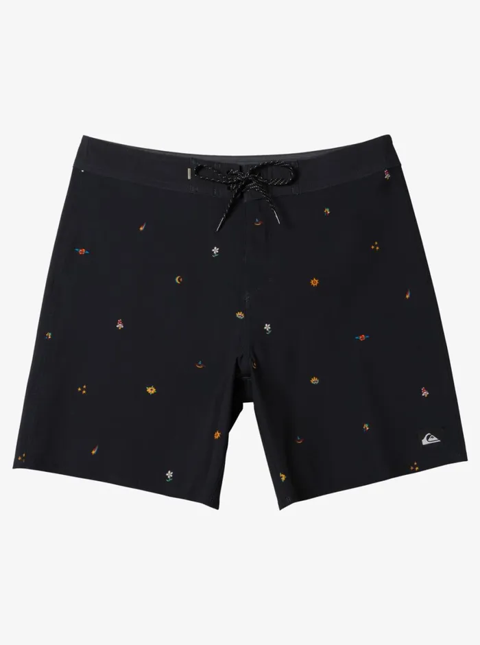Quiksilver Surfsilk Straight Leg 19034 Boardshorts Black Mens Boardshorts