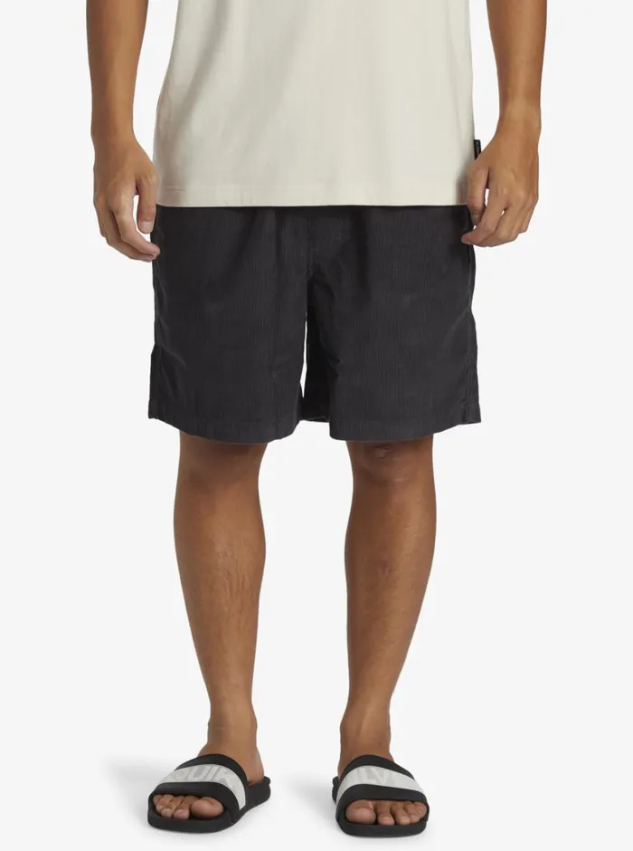 Quiksilver Taxer Corduroy Shorts Tarmac Mens Shorts and Amphibians