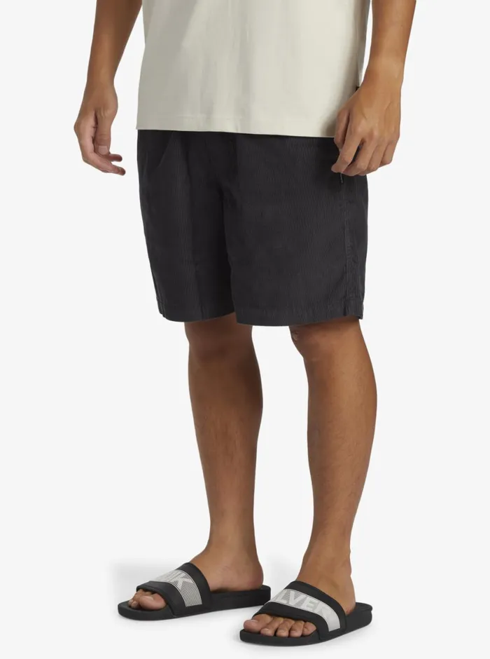 Quiksilver Taxer Corduroy Shorts Tarmac Mens Shorts and Amphibians