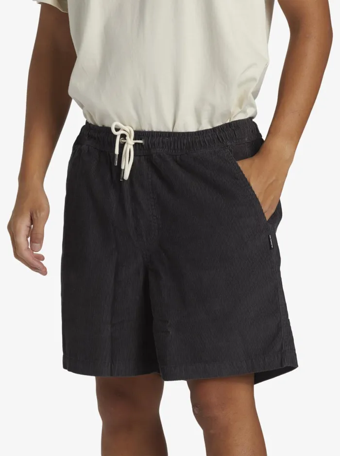 Quiksilver Taxer Corduroy Shorts Tarmac Mens Shorts and Amphibians